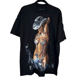 Beyoncé Renaissance World Tour Cowboy Carter Women’s Black Tee Size Medium